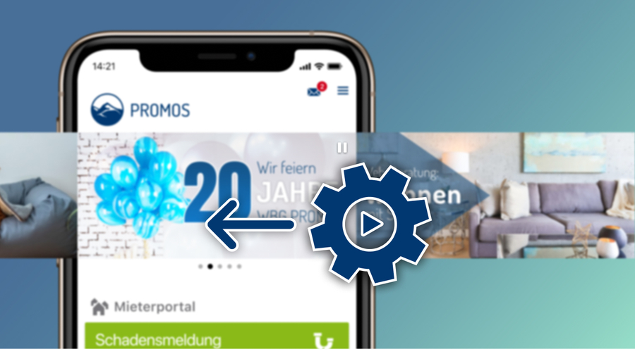 Selbstdrehendes Karussell in den easysquare Apps