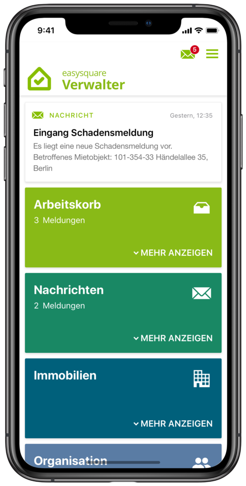 Digitale Immobilienverwaltung mit der easysquare Verwalter-App
