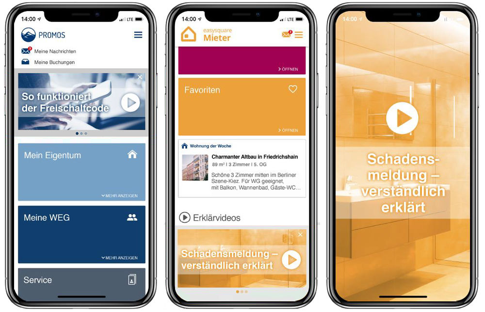 Integration von Videos in der easy&shy;square Mieter-App