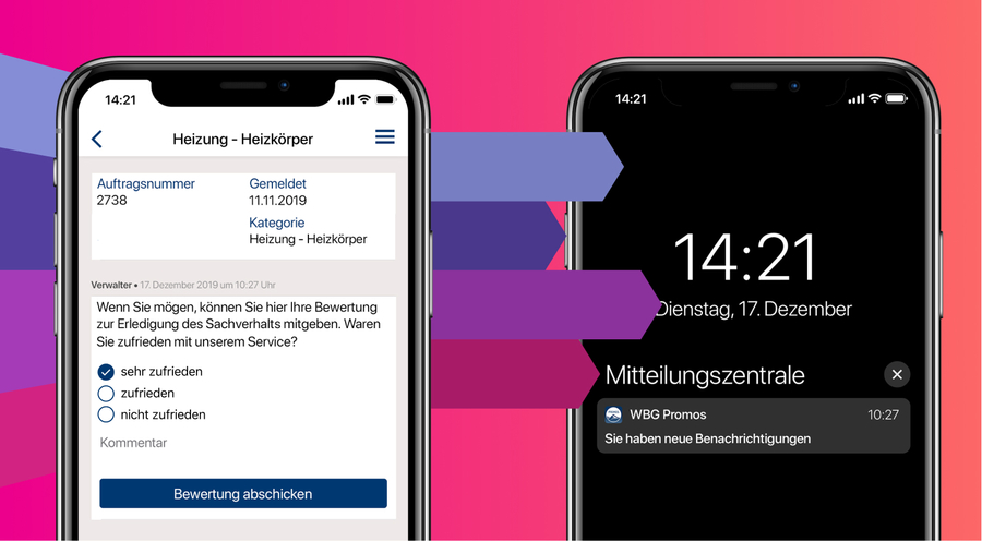 Kundenbewertungen in den Kunden-Apps von easysquare