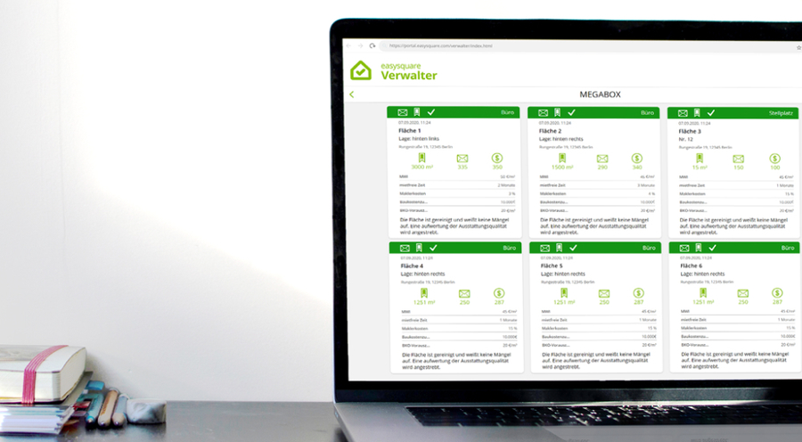 Vergleichsdarstellung im Generic Style der easysquare Apps
