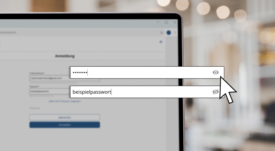 Passworteingabe in den easysquare Apps sichtbar machen