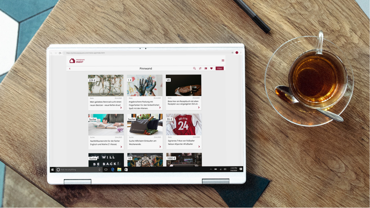3-spaltige Listen in der easysquare WebApp
