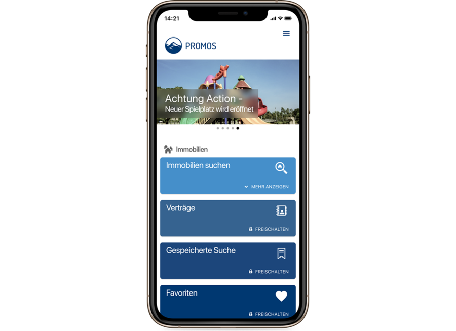 Übersicht freigeschalteter und gesperrter Dienste in der easysquare Mieter-App