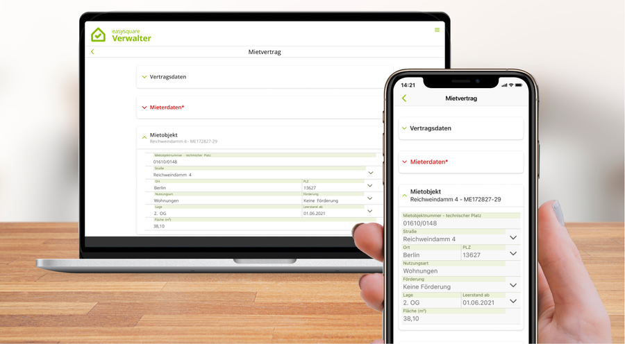 Accordion Menü in den easysquare Apps