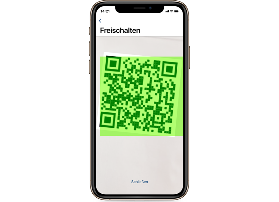 QR-Code scannen zum Freischalten der Dienste in der easysquare Mieter-App