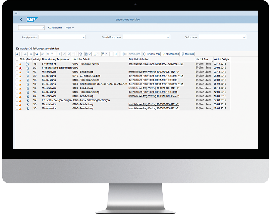 Nahtlose SAP-Integration mit easysquare workflow